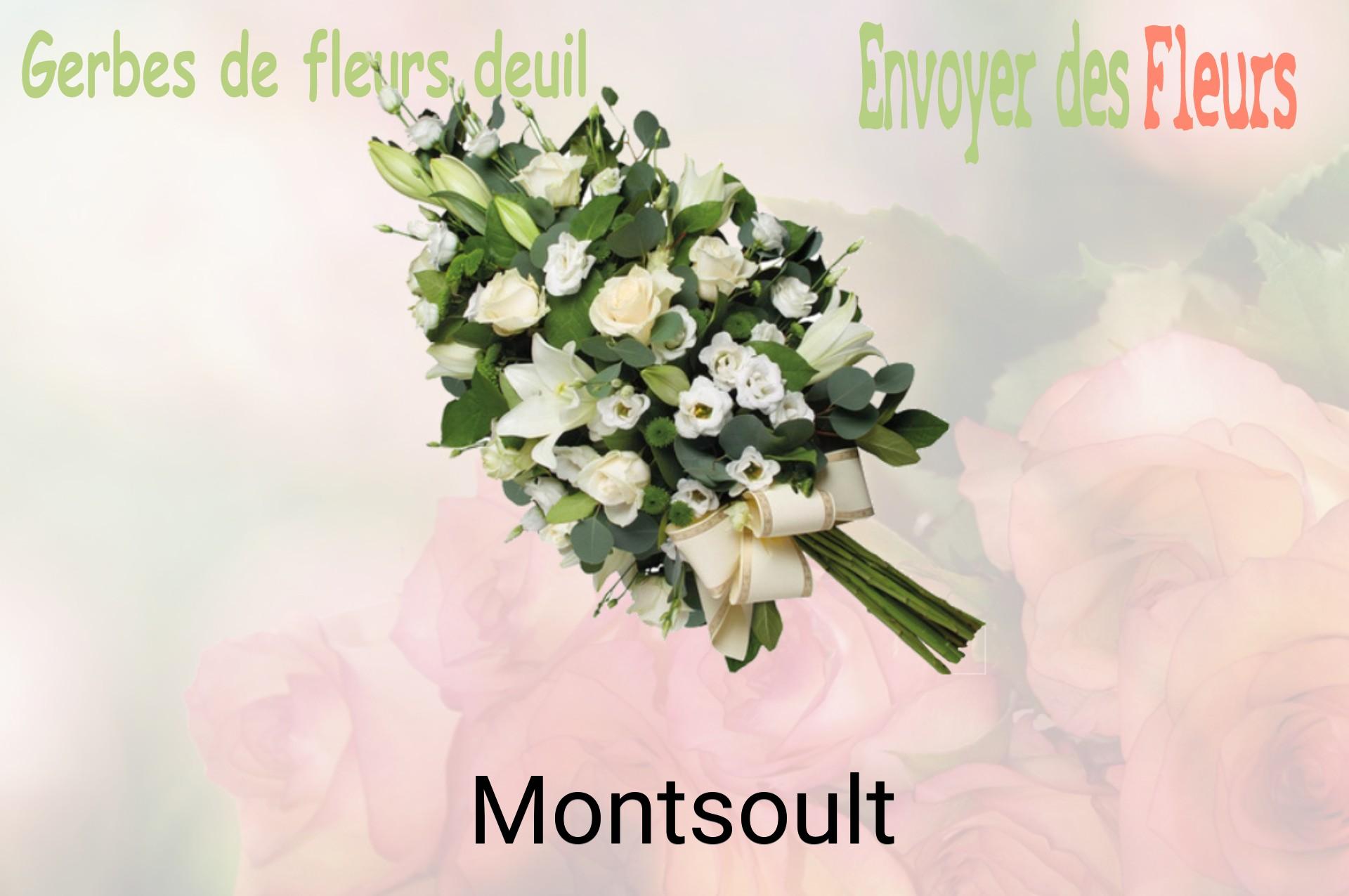 Gerbe de fleurs de deuil livrée à Montsoult